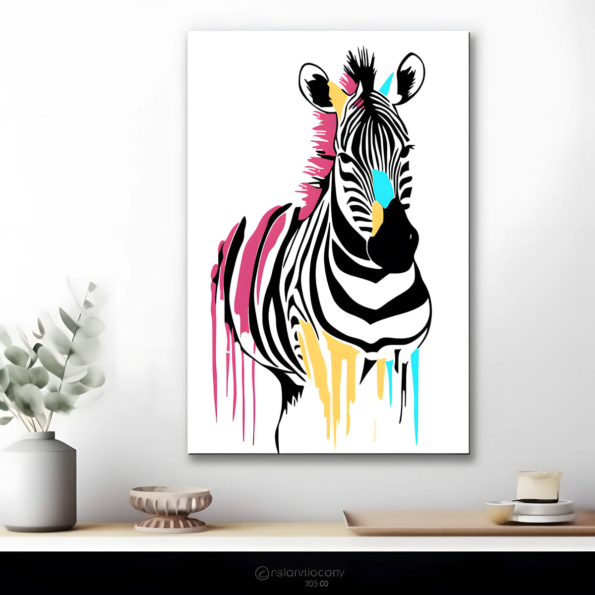 Malen nach Zahlen Tiere Zebra Kleckse weiß