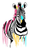 Malen nach Zahlen Tiere Zebra Kleckse weiß