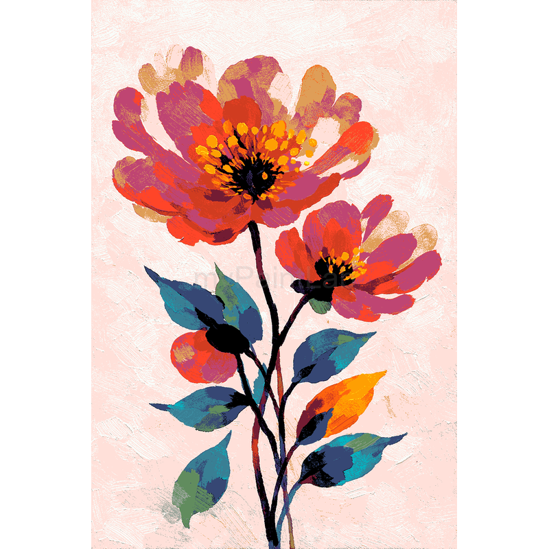Malen nach Zahlen Blume