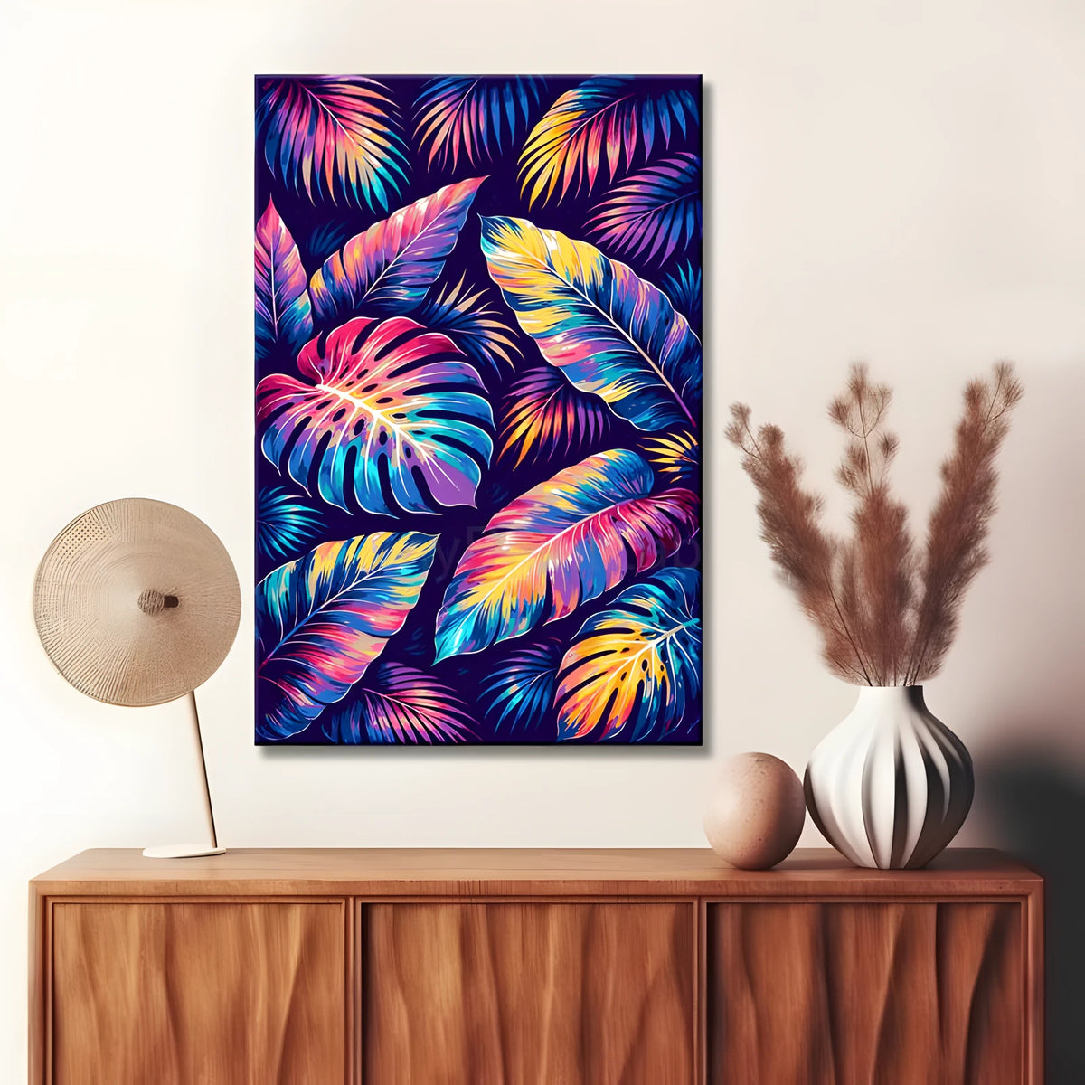Malen nach Zahlen Tiere Flamingo Blumen