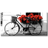 Malen nach Zahlen Fahrrad mit Blumen