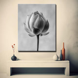 Malen nach Zahlen Blume schwarz weiss