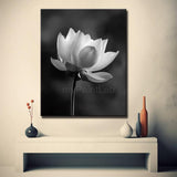 Malen nach Zahlen Blume schwarz weiss