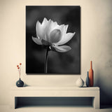 Malen nach Zahlen Blume schwarz weiss