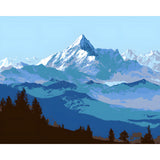 Malen nach Zahlen Hochgebirge