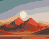 Malen nach Zahlen Berge Wüste