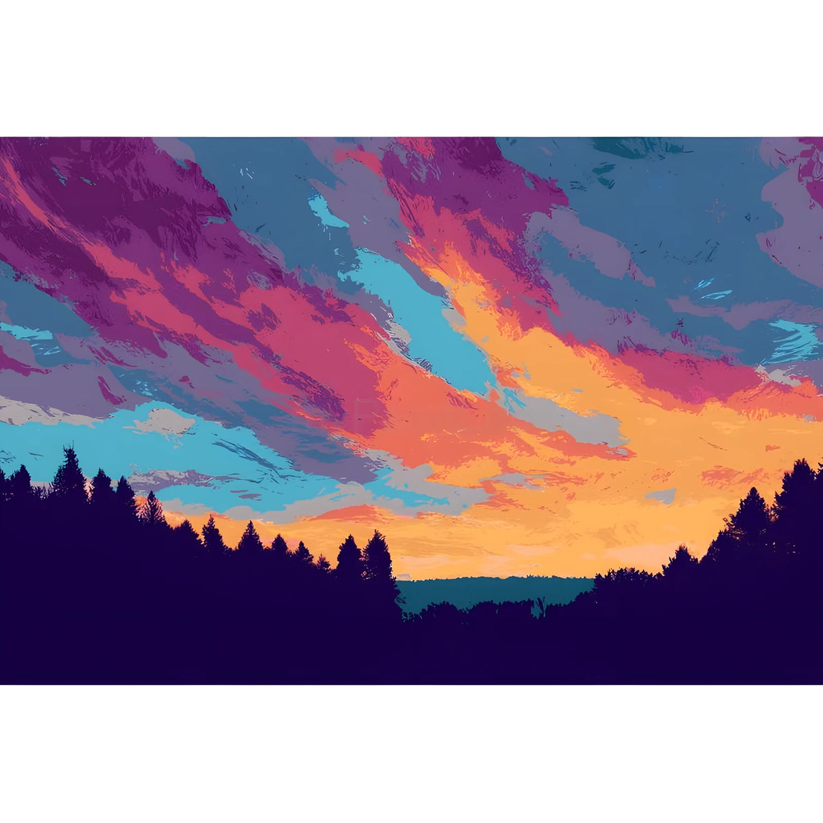 Malen nach Zahlen Stimmung Wald