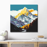 Malen nach Zahlen Bergmassiv