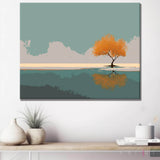 Malen nach Zahlen rosa See