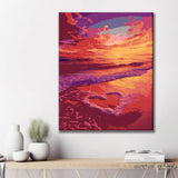 Malen nach Zahlen rosa See