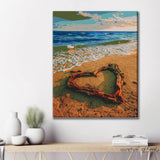 Malen nach Zahlen Herz am Strand