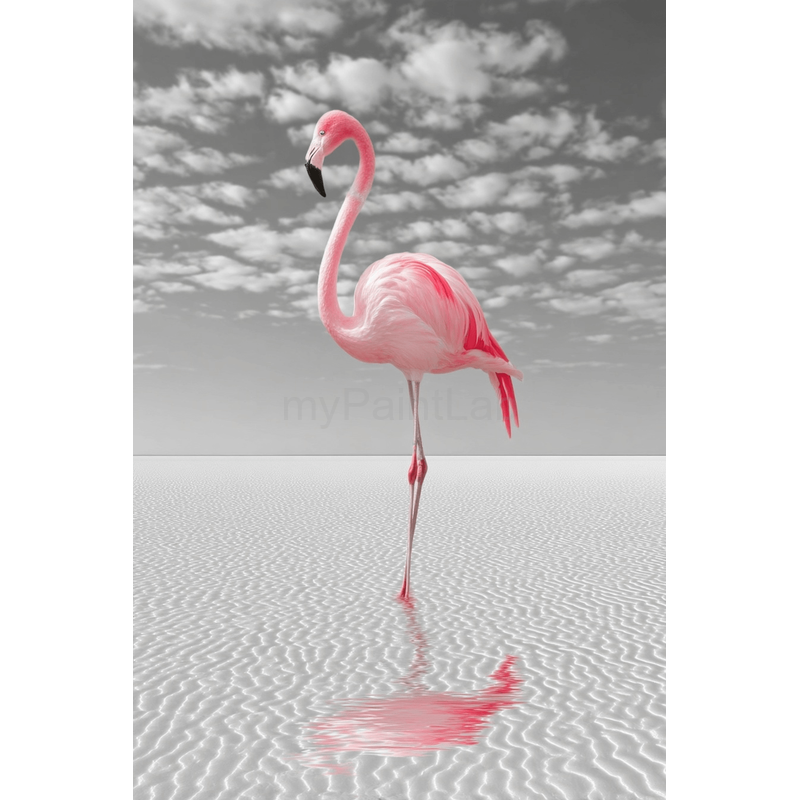 Malen nach Zahlen Flamingo am Ufer
