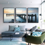 Malen nach Zahlen Triptychon Badeplattform