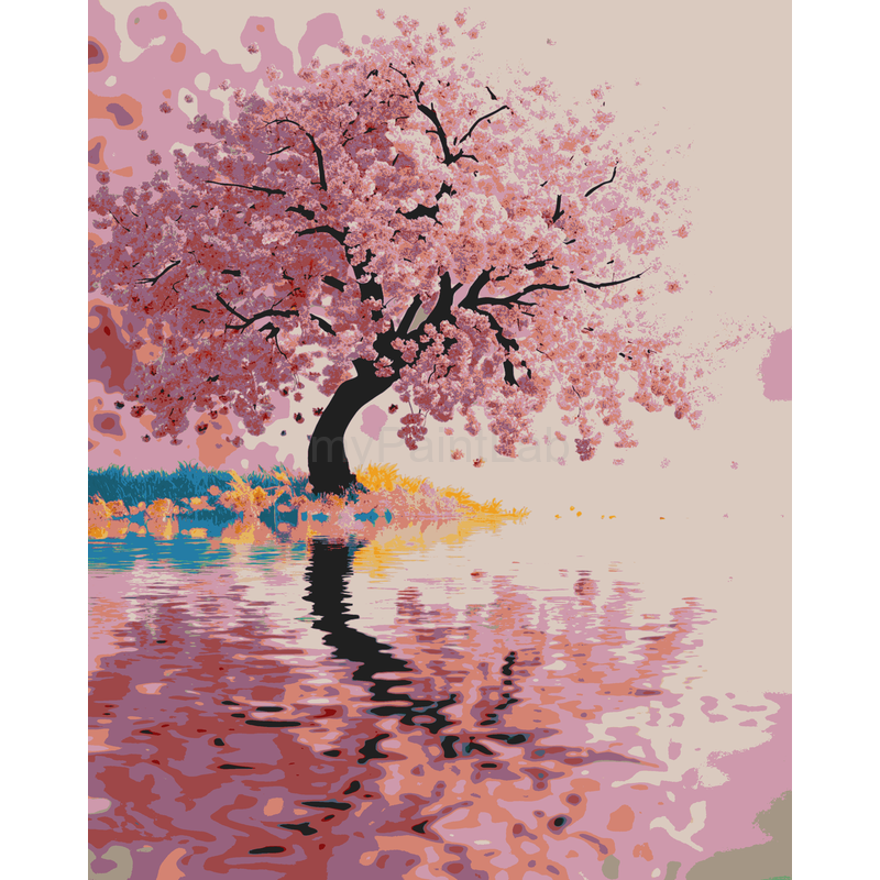 Malen nach Zahlen Baum Fantasie