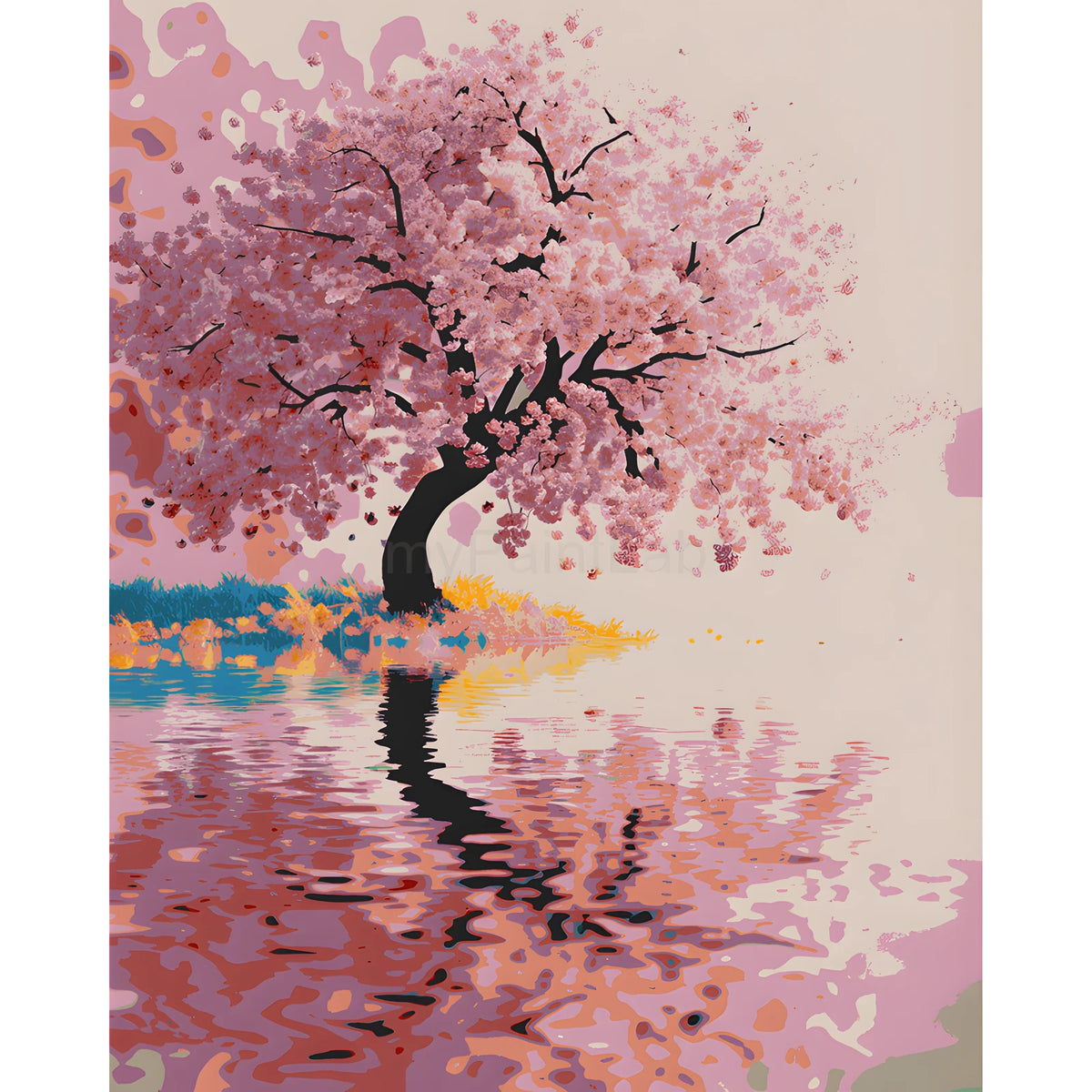 Malen nach Zahlen Baum Fantasie