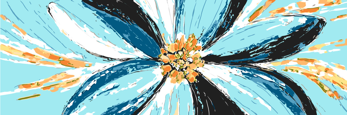 Malen nach Zahlen Blumen Detail