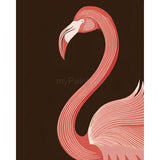 Malen nach Zahlen Flamingo Grafik