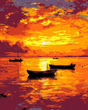 Malen nach Zahlen Segeltörn Sonnenuntergang