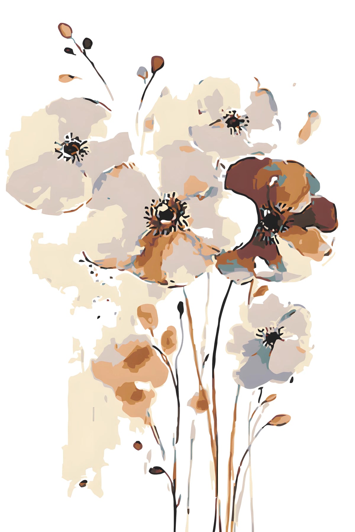 Malen nach Zahlen Blumen