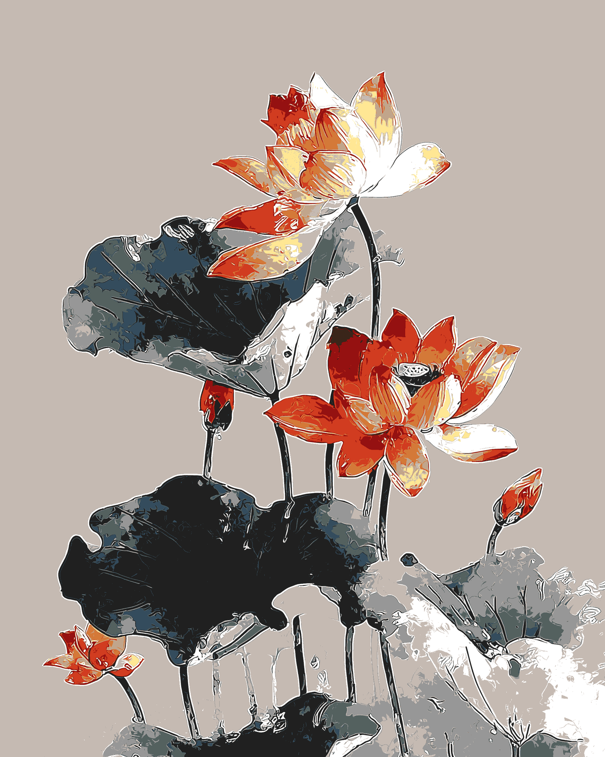 Malen nach Zahlen Blumen