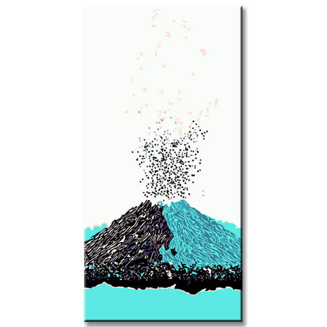 Malen nach Zahlen Vulkan Ausbruch