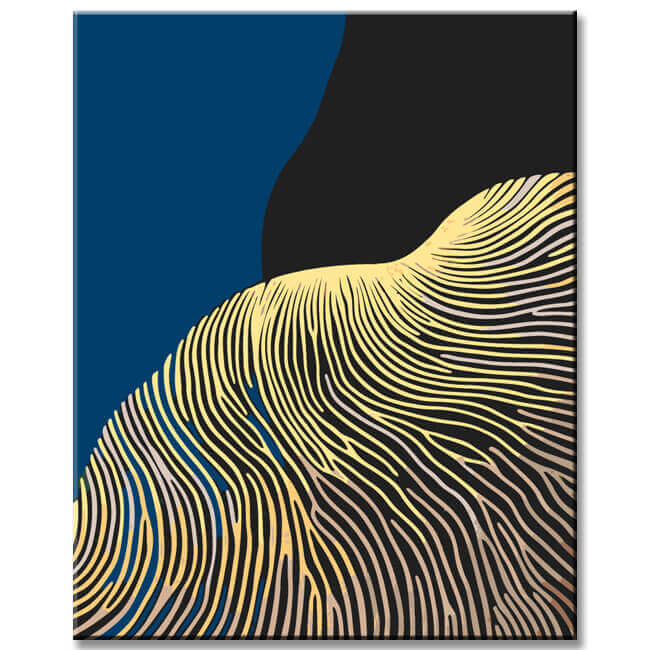 Malen nach Zahlen goldener Fingerabdruck