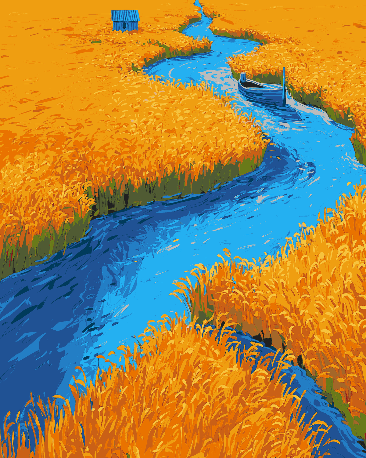 Malen nach Zahlen Flusslandschaft