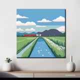 Malen nach Zahlen Bahndamm