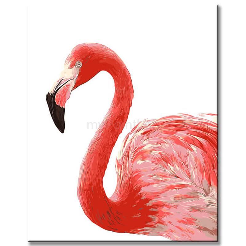 Malen nach Zahlen Flamingo