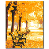 Malen nach Zahlen Goldener Herbst Park