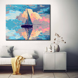 Malen nach Zahlen Segelboot