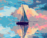 Malen nach Zahlen Segelboot