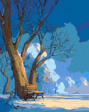 Malen nach Zahlen Blue Autumn