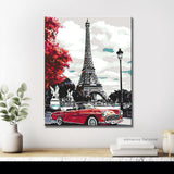 Malen nach Zahlen Paris Eiffeltum Cabrio