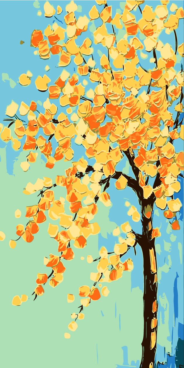 Malen nach Zahlen Gelbe Blüten