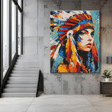 Malen nach Zahlen Indianer Kopfschmuck