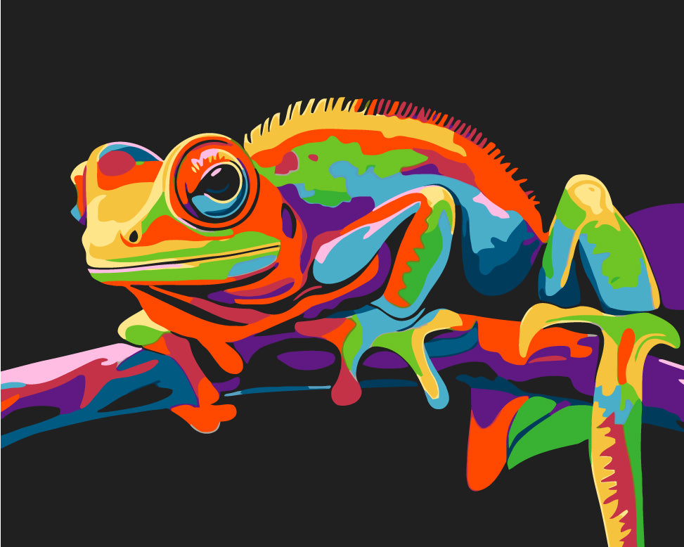 Malen nach Zahlen Chamaeleon