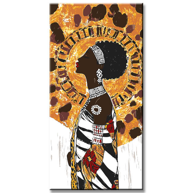 Malen nach Zahlen Afrika stammestracht