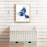 Malen nach Zahlen Vogel blau TierKunst