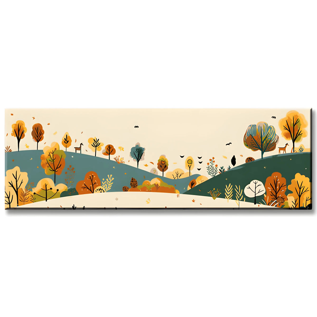 Malen nach Zahlen Panorama Landschaft Folk Art V