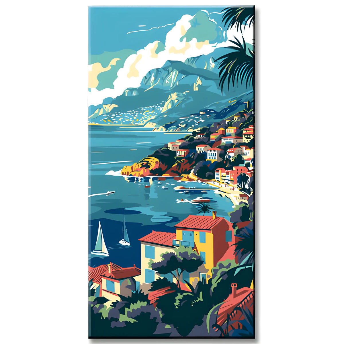 Malen nach Zahlen Panorama Küstenlandschaft Riviera