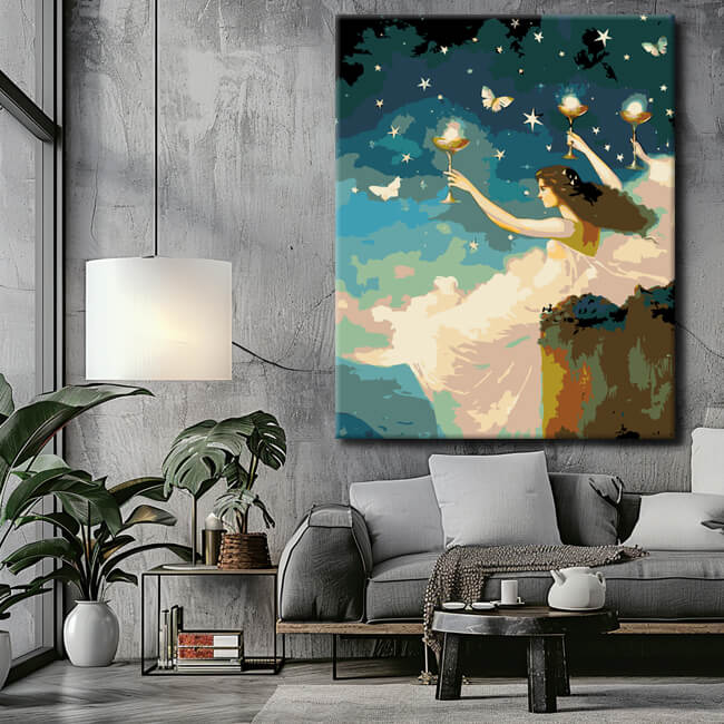 Malen nach Zahlen Sieben Kelche II