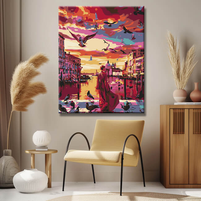 Malen nach Zahlen Am frühen Morgen in Venedig