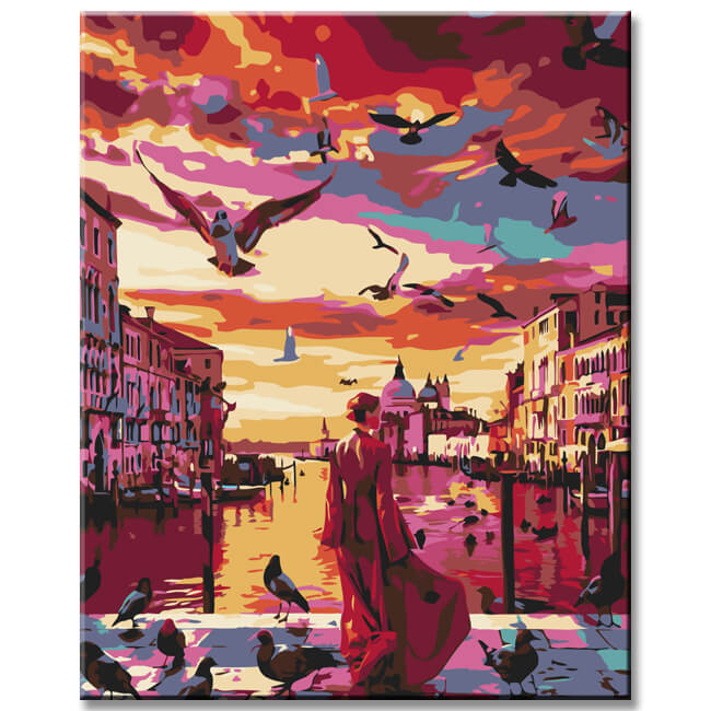 Malen nach Zahlen Am frühen Morgen in Venedig