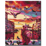 Malen nach Zahlen Am frühen Morgen in Venedig