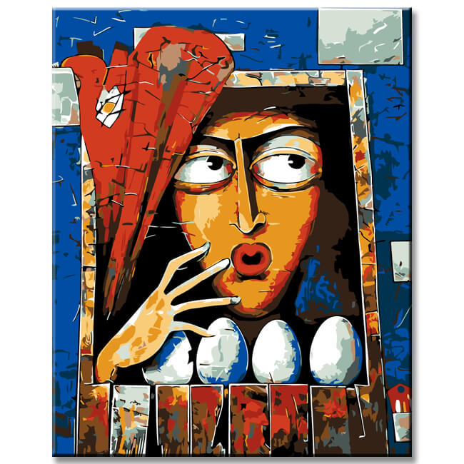 Malen nach Zahlen Abstrakte Kunst Eggshibition I