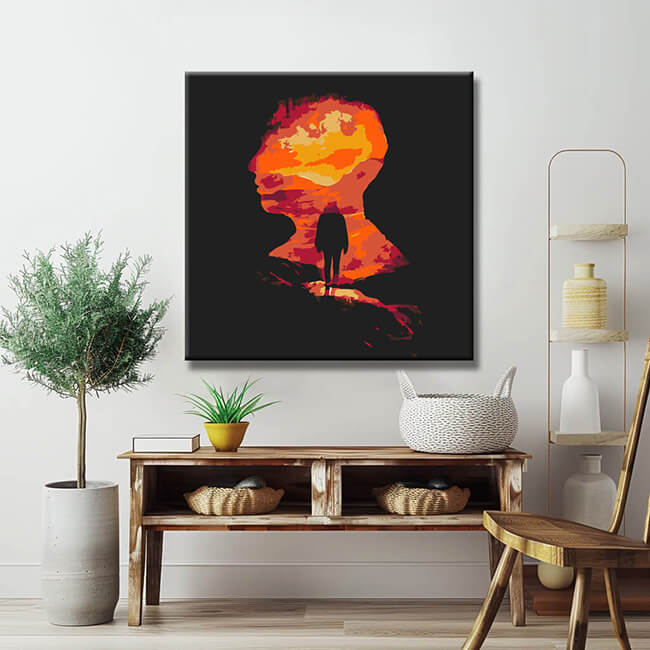 Malen nach Zahlen Abstrakte Kunst Liebe und Einsamkeit