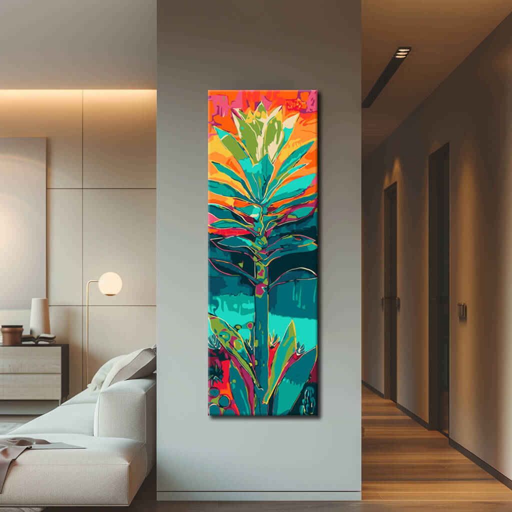 Malen nach Zahlen Agave in Blaugrün