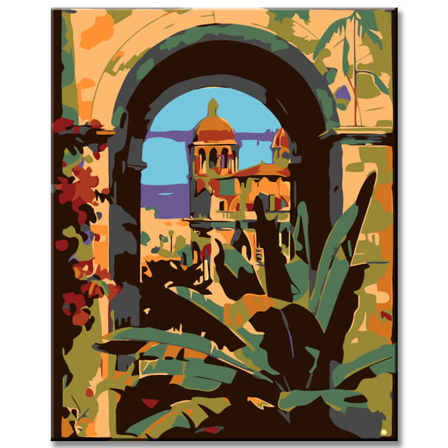 Malen nach Zahlen Reiseposter von Palermo