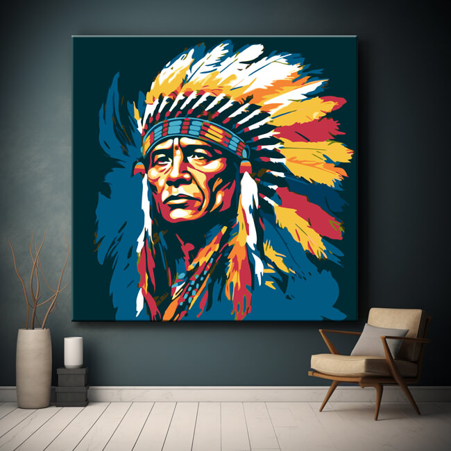 Native American Paint by Numbers - Pop Art Style for Home